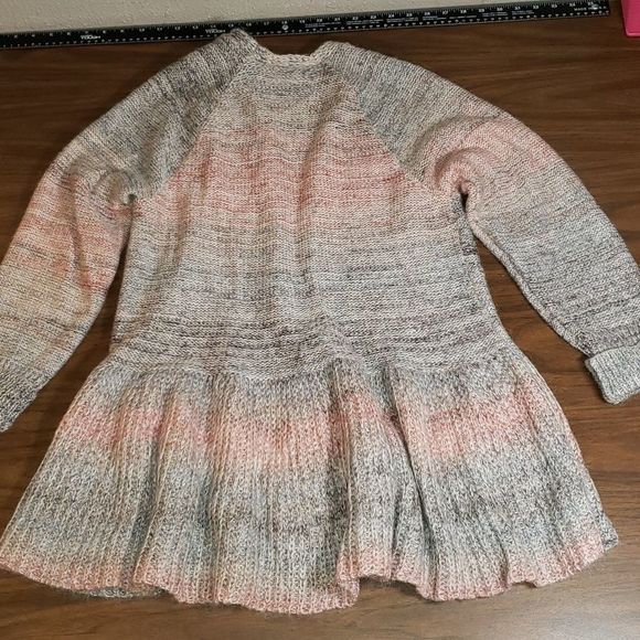 Fili Di Lana Peplum Hem Open Front Cardigan Size L - Picture 10 of 10